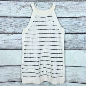 Old Navy Ribbed Striped Sweater Tank Top XS Cotton
